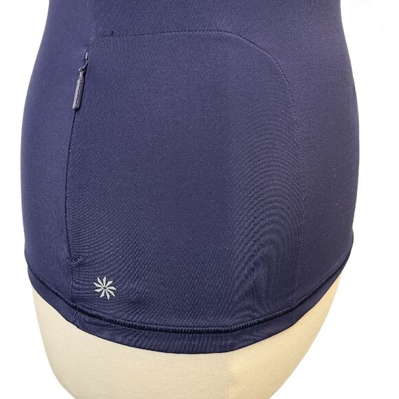 NWT Athleta Women' S North Point Rashguard Navy Blue Long Sleeve Fitted Swim Top - Picture 3 of 11